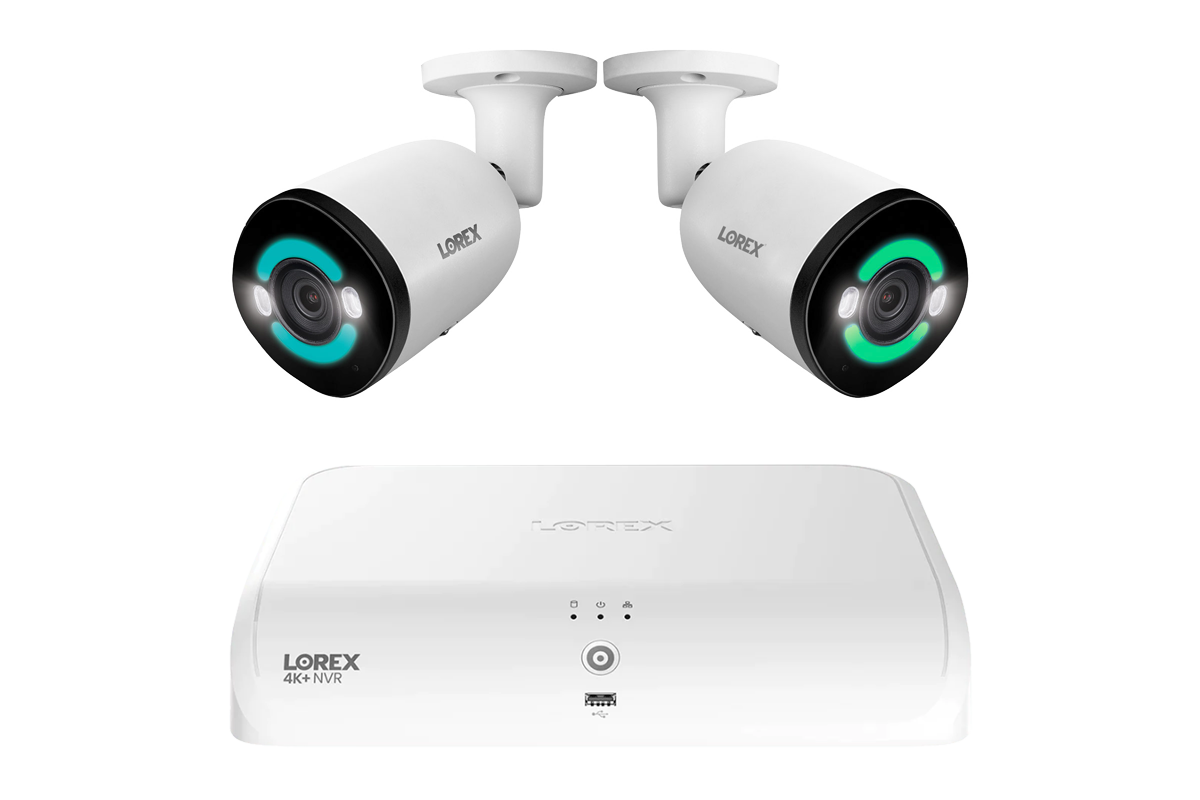 Lorex 4K+ 12MP 16 Camera Capable (8 Wired + 8 Fusion Wi-Fi ) 2TB Wired NVR System with H30 IP Bullet Cameras