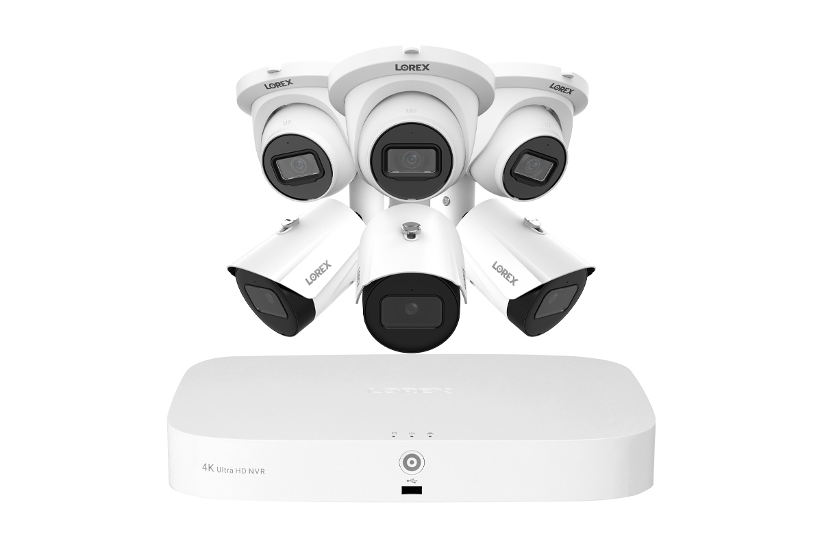 Lorex Fusion NVR with A20 (Aurora Series) IP Dome and Bullet Cameras - 4K 16-Channel 2TB Wired System