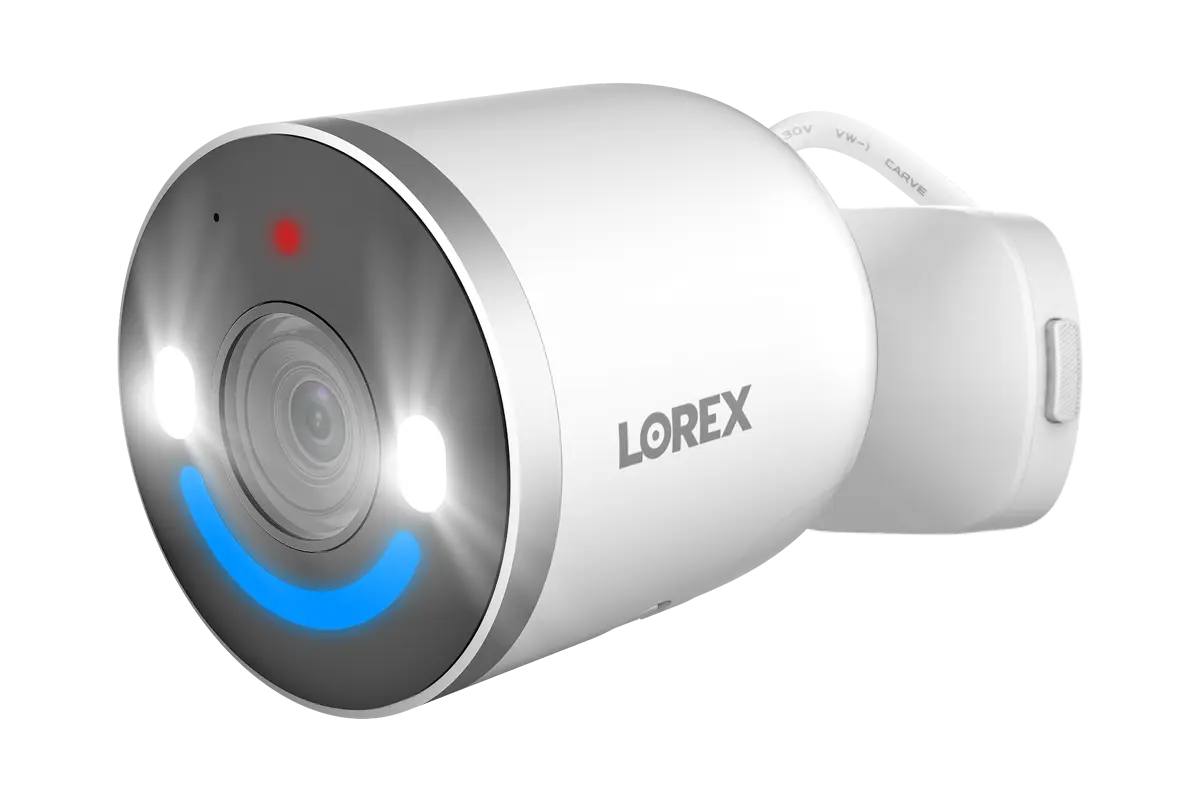 Lorex 4K Spotlight Indoor Outdoor Wi Fi 6 Security Camera with Smart Security Lighting 32GB Cloud Enabled