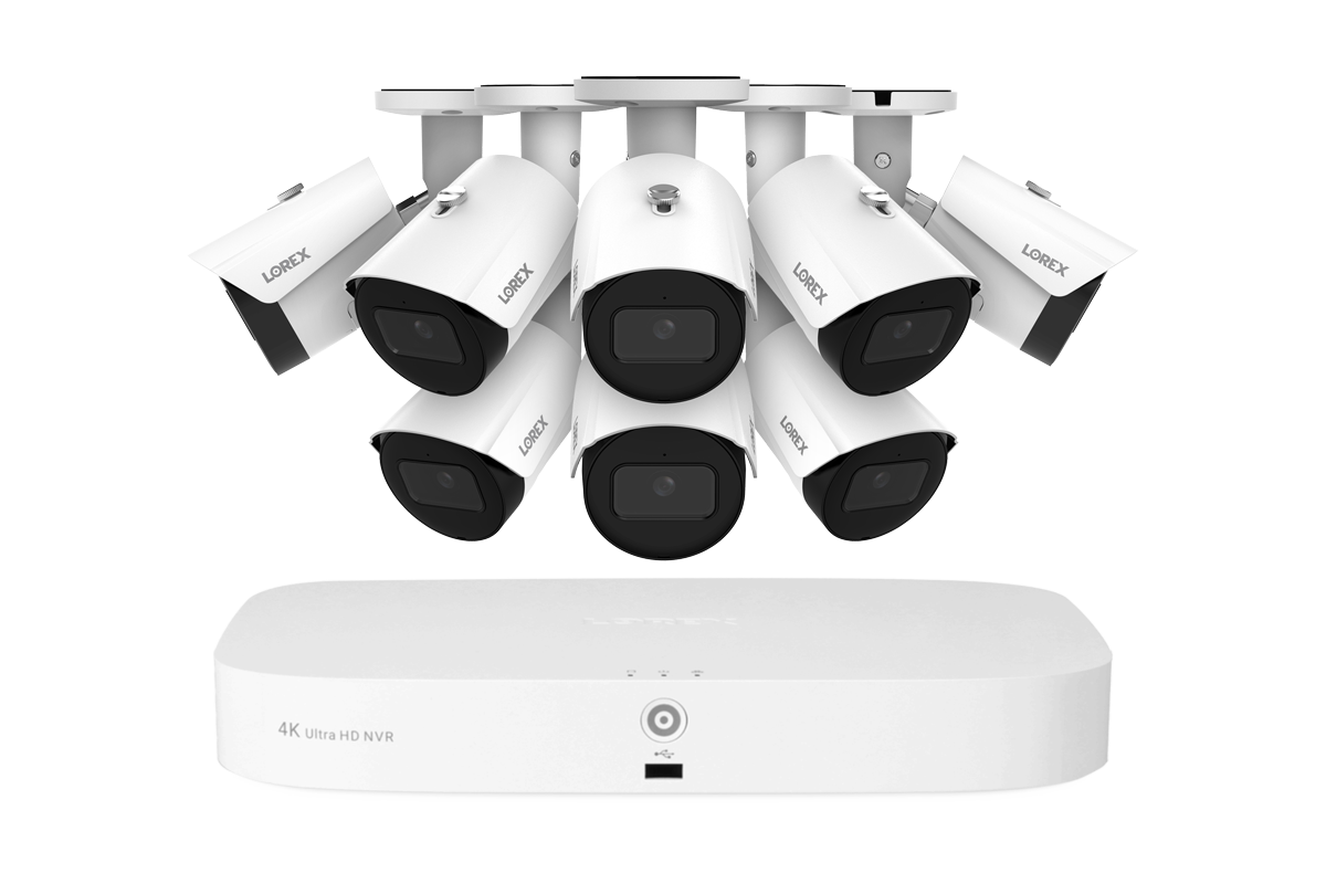 Lorex Fusion NVR with A20 (Aurora Series) IP Bullet Cameras - 4K 16-Channel 2TB Wired System - White 8