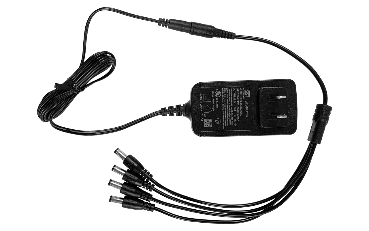 4-in-1 Security Camera Power Adapter 12V 2A
