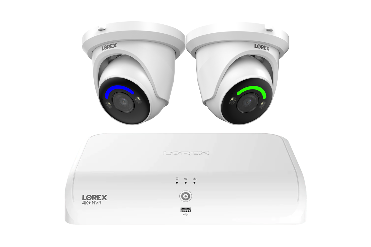 Lorex Fusion Series 4K 16 Channel (8 Wired + 8 Fusion Wi-Fi) 2TB Wired System with H12 Wired 4K IP Turret Cameras
