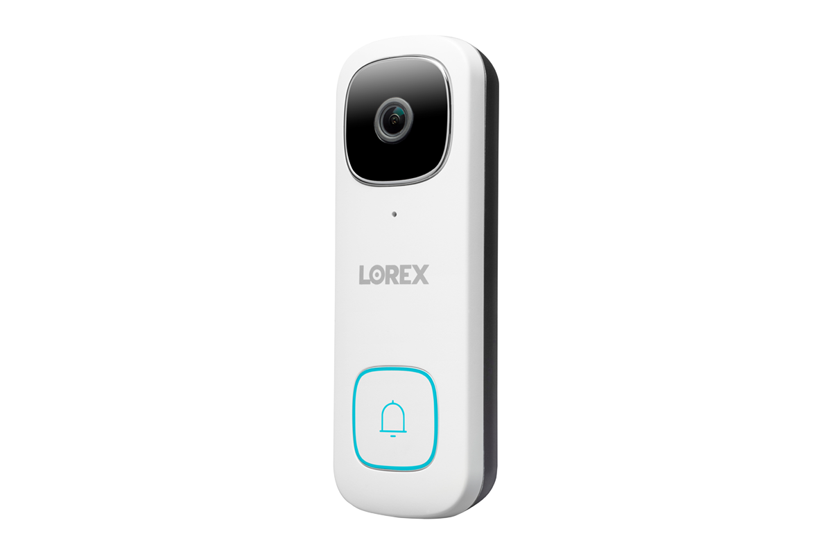 2K Wi-Fi Video Doorbell with Person Detection (Wired) - White (One Pack)