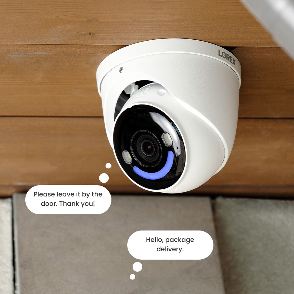 Halo Series H30 4K+ 12MP IP Wired Dome Security Camera with Smart Security Lighting