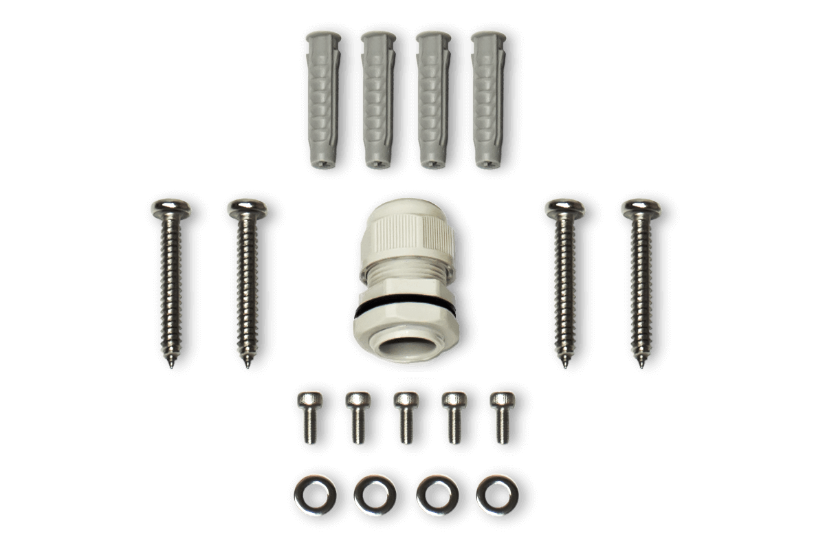 Outdoor Square Junction Box for 3 Screw Base Cameras - Open Box