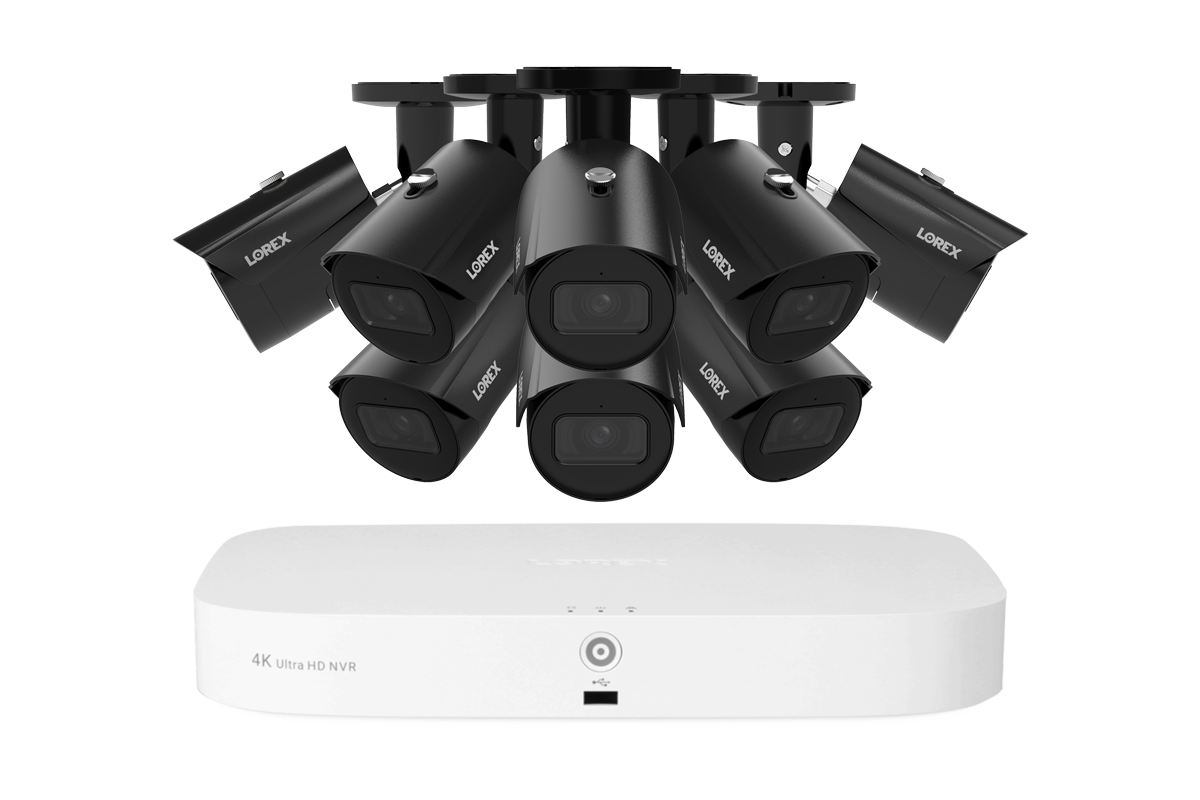 Lorex Fusion NVR with A20 (Aurora Series) IP Bullet Cameras - 4K 16-Channel 2TB Wired System - Black 8