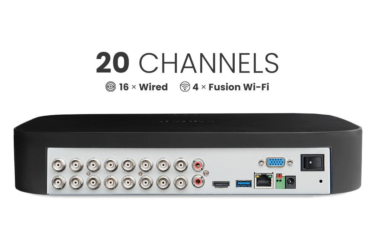 Fusion DVR 4K 20 Camera Capable (16 Wired and 4 Fusion Wi-Fi) 2TB DVR