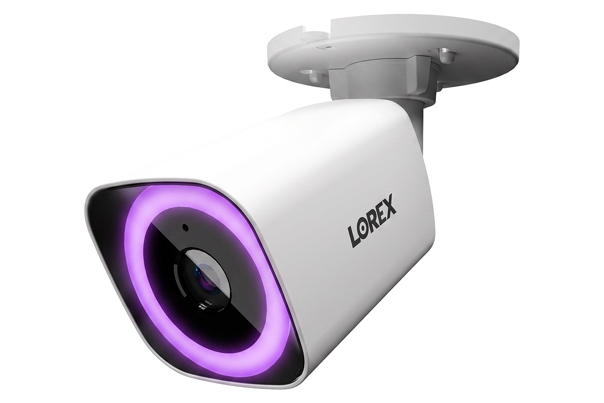 Lorex Connect V7 4K PoE Bullet Camera with Color Night IQ+ - White/Bla
