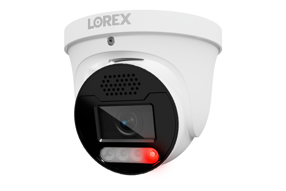 Lorex Connect X5 4K PoE Turret Camera with AI Color Night Vision - White/Black
