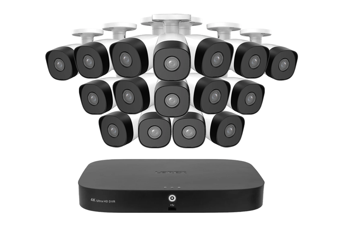 Lorex Classic Fusion Series 4K 20-Channel (16 Wired + 4 Fusion Wi-Fi) 1TB DVR Wired System with 1080p Analog Bullet Security Cameras