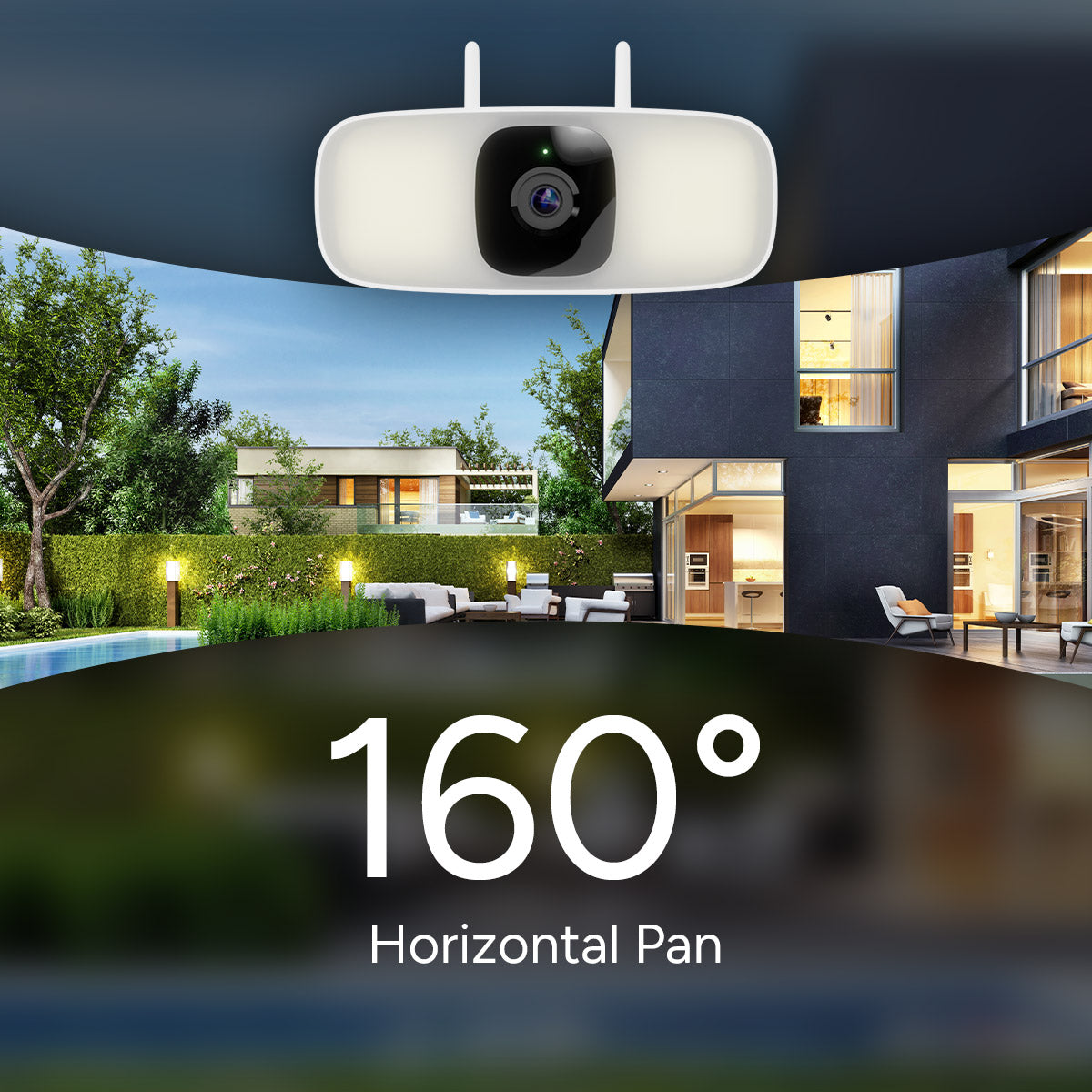 Lorex Connect 2K Floodlight Wi-Fi Security Camera with App Controlled Horizontal Pan