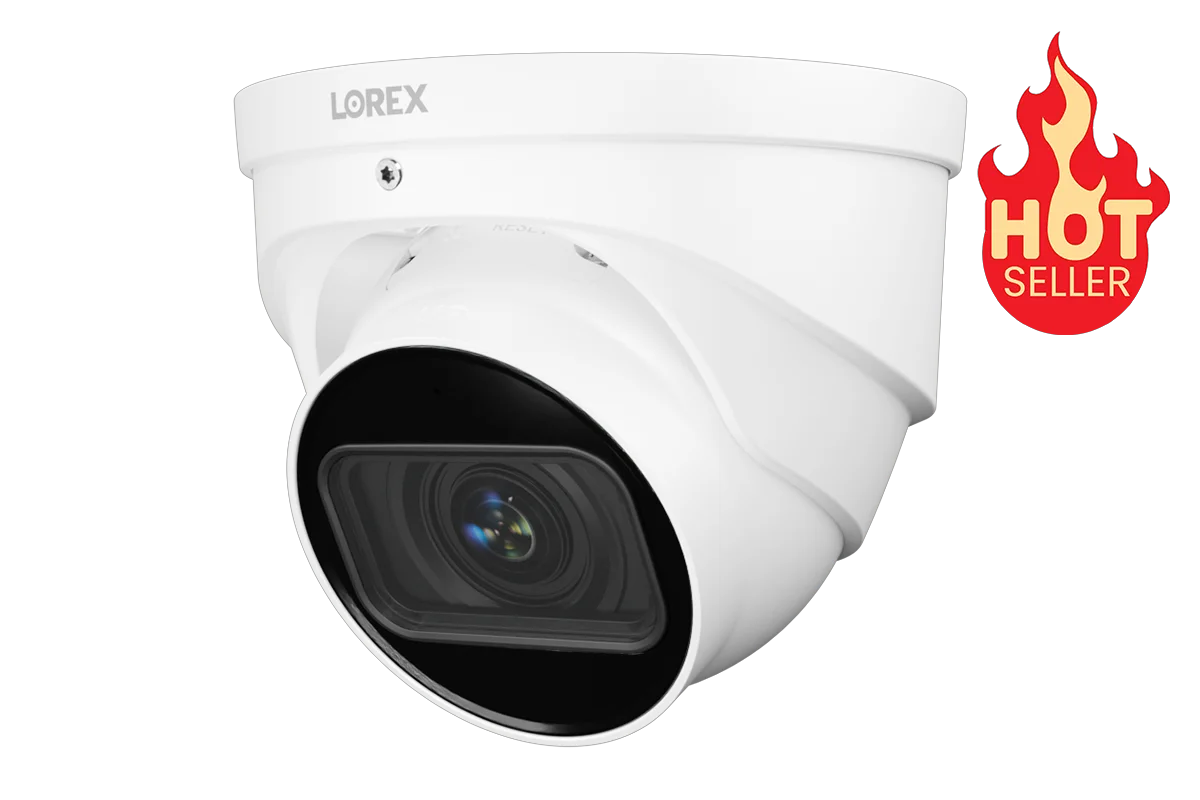 Nocturnal Series N4 Lite 4K IP Wired Turret Security Camera with Motorized Varifocal Lens, Real-Time 30FPS Recording