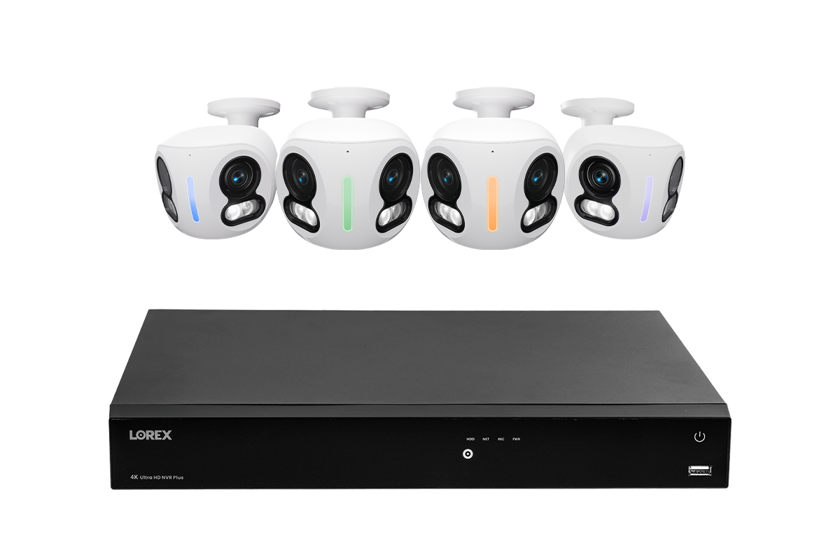 Lorex Classic Fusion Series 4K 16 Channel 4TB Wired NVR System with 4K IP Dual Lens Cameras