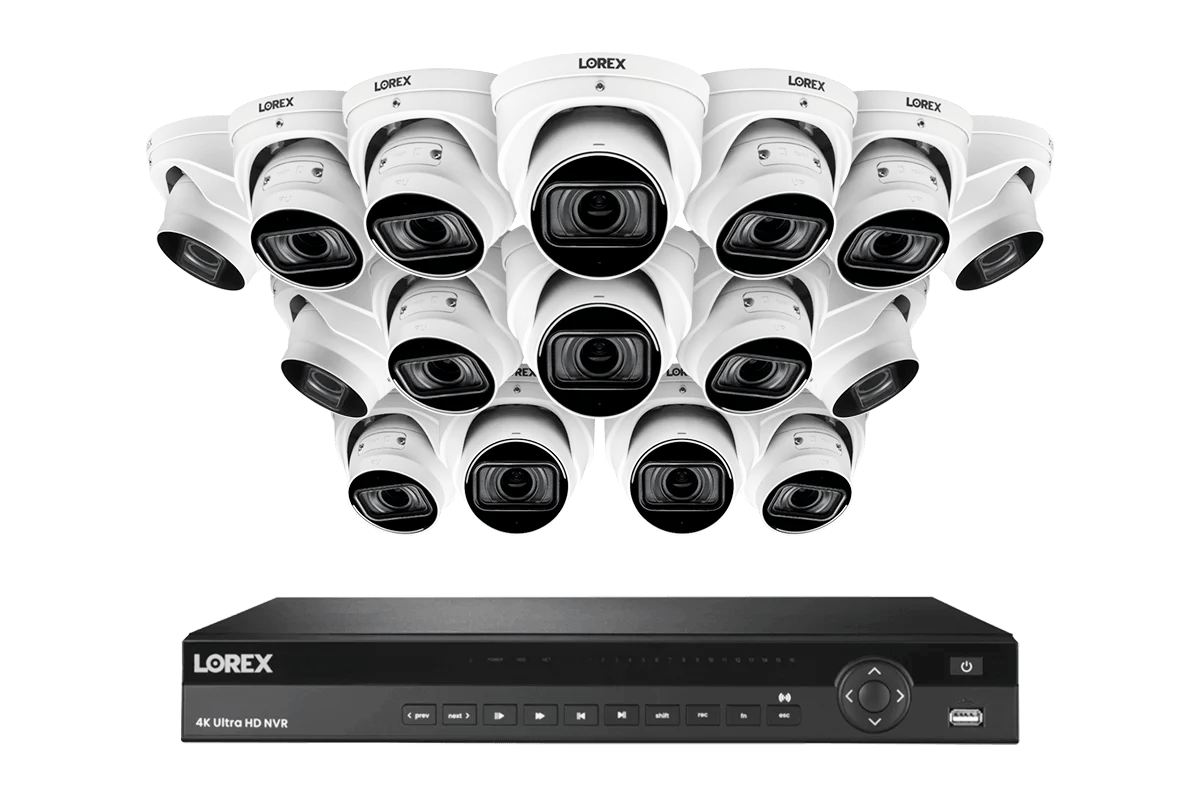 Lorex Elite Series 16-Channel (4TB) 4K IP System with Nocturnal N4 Lite Turret Cameras