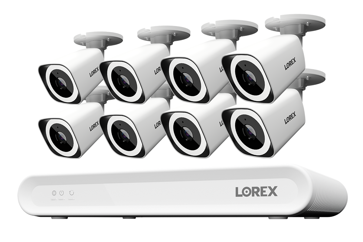 Lorex Connect 4K 8-Channel Wired NVR System with 8 4K IP Bullet Security Cameras - 1TB