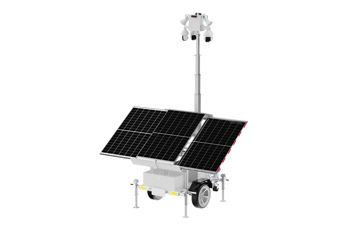 Mobile (Solar-Powered) Security Camera Trailer System for Off-Grid Job Sites (Cloud and Data Bundle)