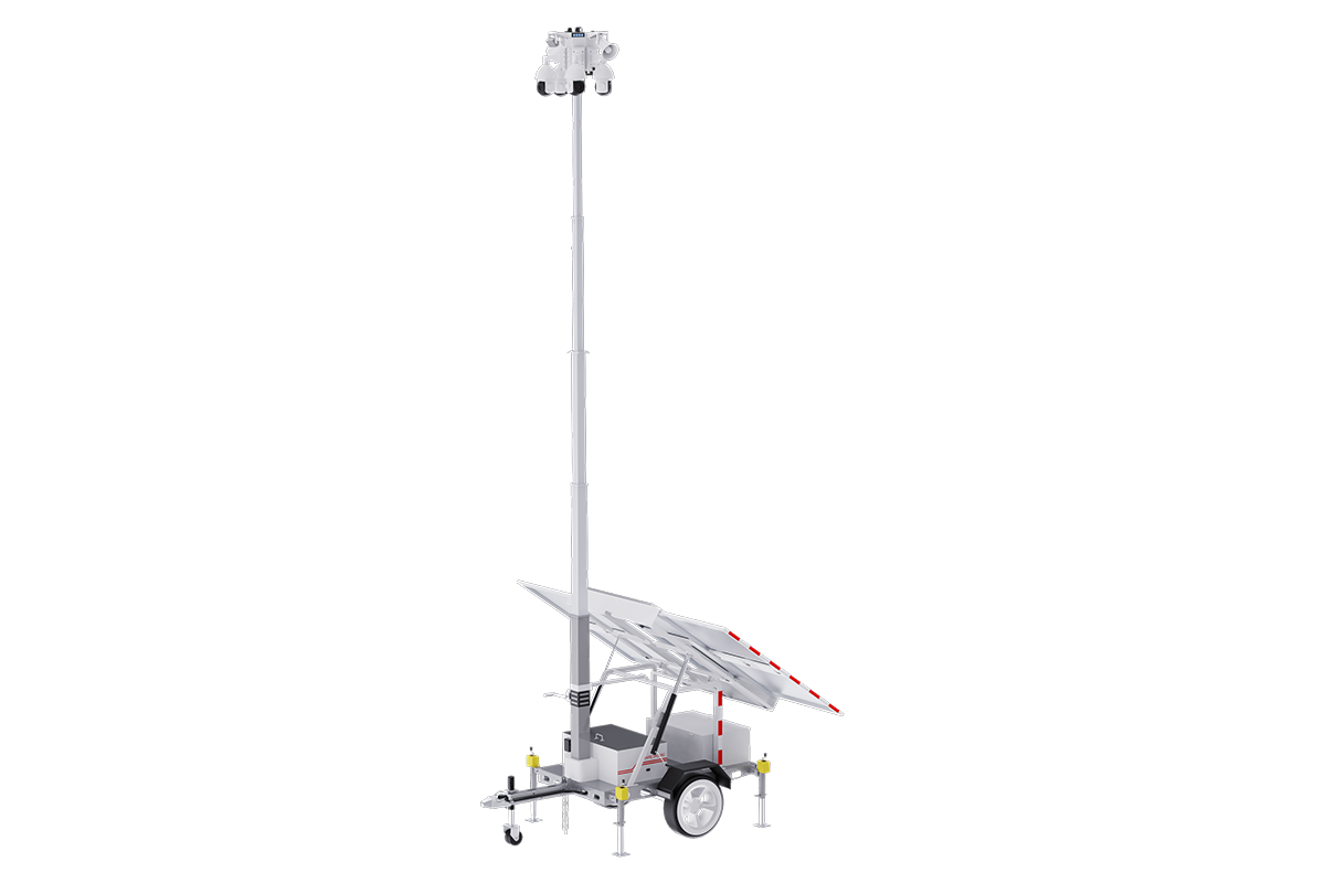 Mobile (Solar-Powered) Security Camera Trailer System for Off-Grid Job Sites (Cloud and Data Bundle)