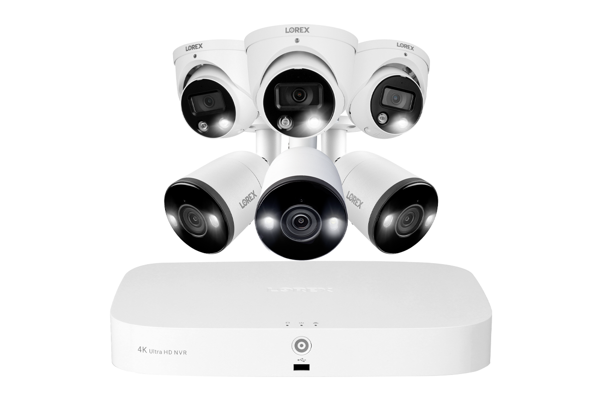 Lorex Fusion NVR with H13 (Halo Series) IP Dome and Bullet Cameras - 4K 16-Channel 2TB Wired System