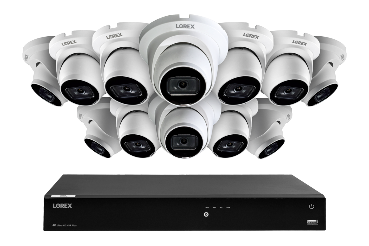 Lorex Fusion Series 4K 16 Camera Capable (Wired or Fusion Wi-Fi) 6TB Wired NVR System with A14 IP Dome Cameras