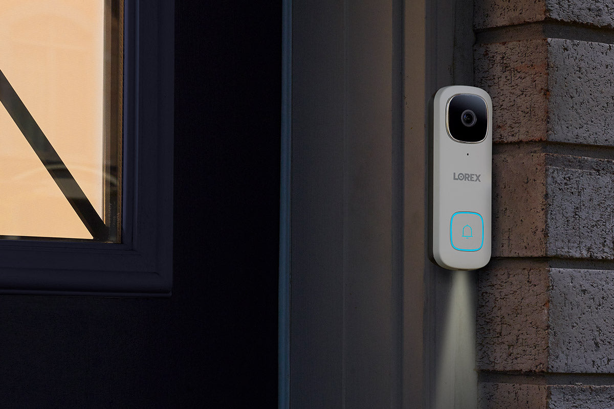 Lorex 2K Wi-Fi Video Doorbell 32GB (White, Single) - Open Box