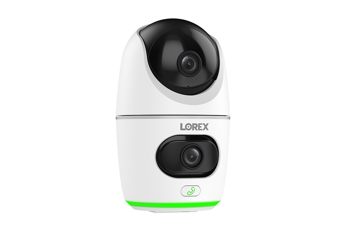 レオ② Lorex 2K Dual Lens Indoor Pan-Tilt Wi-Fi Security Camera