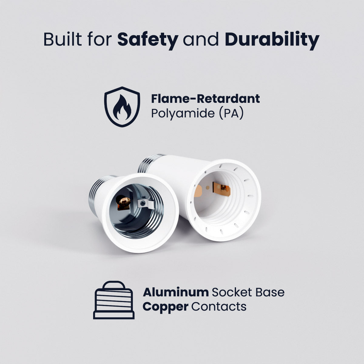 Medium Base Lightbulb Socket Extender (compatible with SL300 Smart Lightbulb Camera)