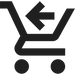 cart with return arrow icon
