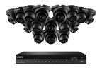 Lorex 4K (16 Camera Capable) 4TB Wired NVR System with Nocturnal 3 Smart IP Dome Cameras with Listen-In Audio and 30FPS - Black 16