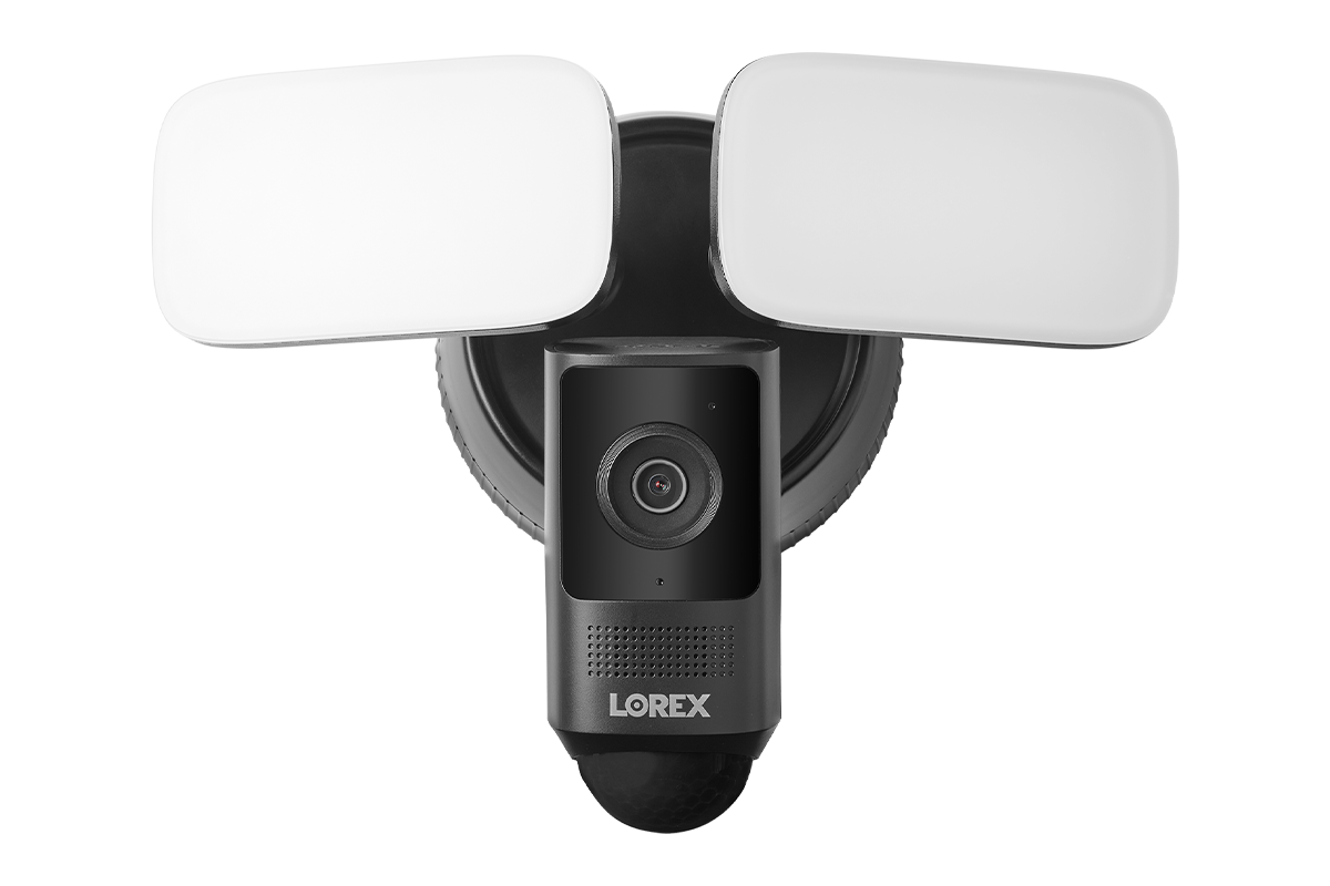 Lorex 2K Wired Floodlight Security Camera - Black (One Pack)