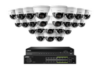 Lorex Pro  Series 4K 32 Camera Capable 8TB Wired NVR System with 8MP (4K) A10 IP Dome Cameras - White 24