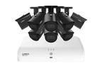 Lorex Fusion NVR with A4 4MP (2K) IP Bullet Cameras - 4K 16-Channel (8 Wired + 8 Wi-Fi Fusion) 2TB Wired System