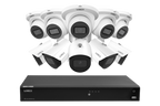 Lorex Fusion NVR with A20 (Aurora Series) IP Dome and Bullet Cameras - 4K 16-Channel 4TB Wired System