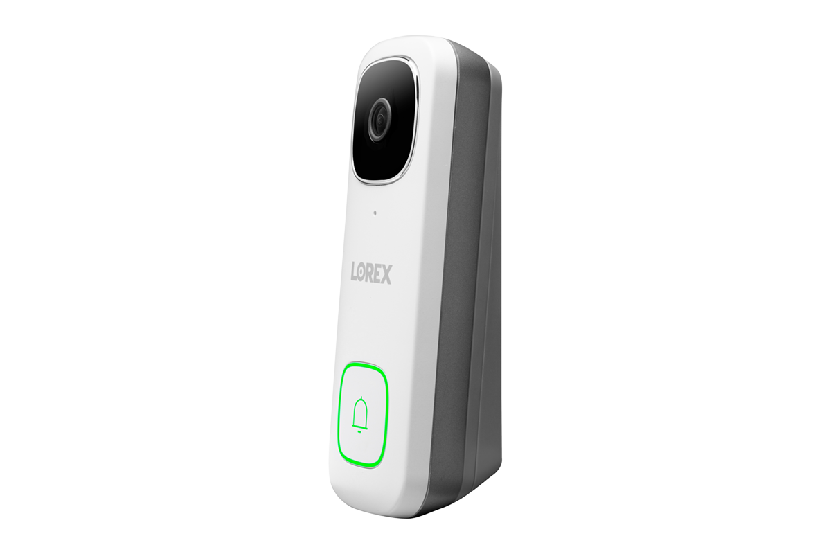 Lorex 2K Wi-Fi Video Doorbell 32GB (White, Single) - Open Box