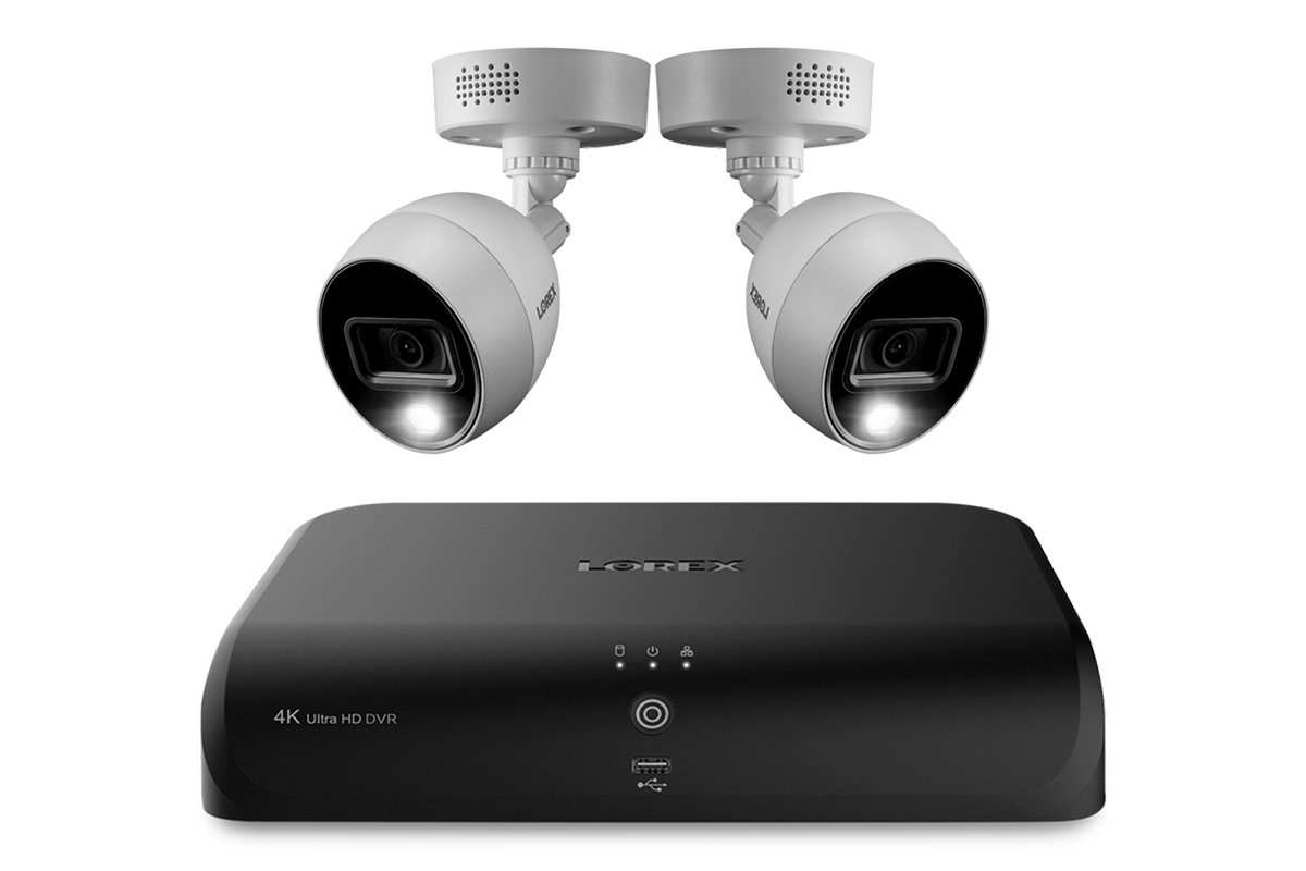 Lorex Fusion 4K 12 Camera Capable (8 Wired + 4 Wi-Fi) 2TB Wired DVR System with Active Deterrence Bullet Cameras