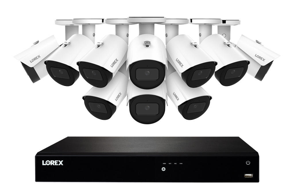 Lorex Fusion NVR with A20 (Aurora Series) IP Bullet Cameras - 4K 16-Channel 4TB Wired System - White 10