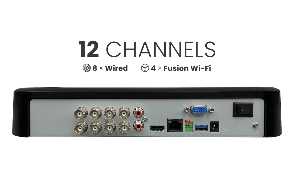 Fusion DVR 4K 12 Camera Capable (8 Wired and 4 Fusion Wi-Fi) 2TB DVR