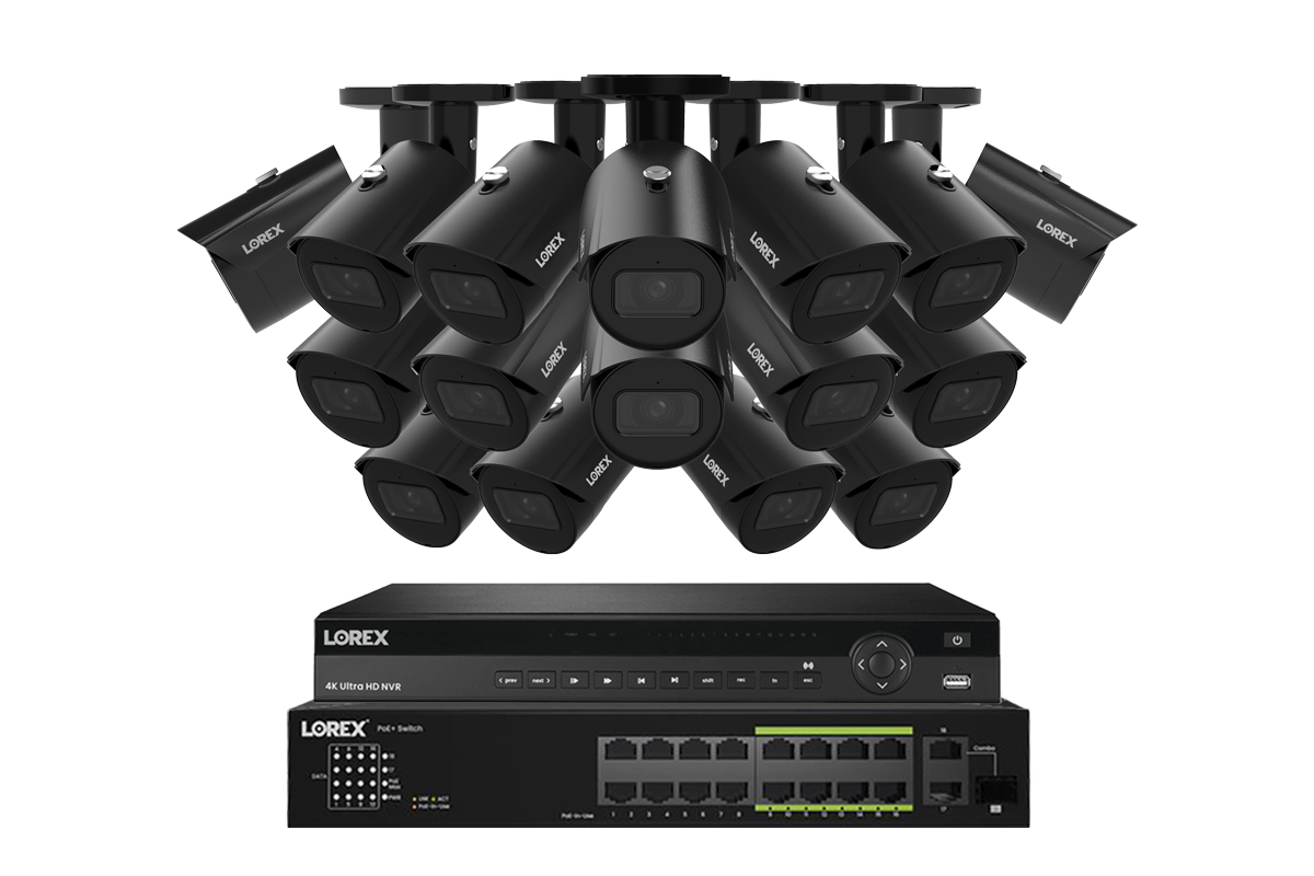 Lorex Elite Series 4K 32 Camera Capable 8TB Wired NVR System with A14 IP Bullet Cameras