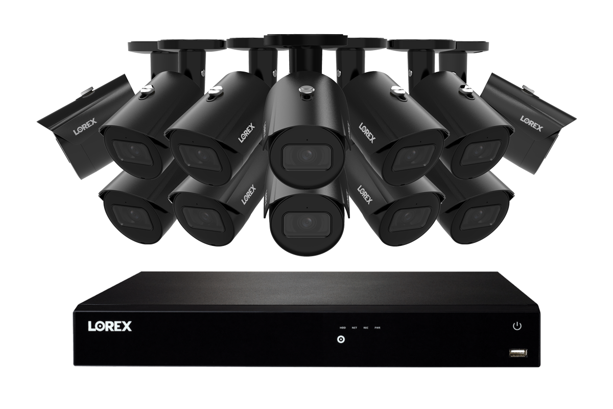 Lorex Fusion Series 4K 16 Camera Capable (Wired or Fusion Wi-Fi) 6TB Wired NVR System with 8 A14 IP Bullet Cameras