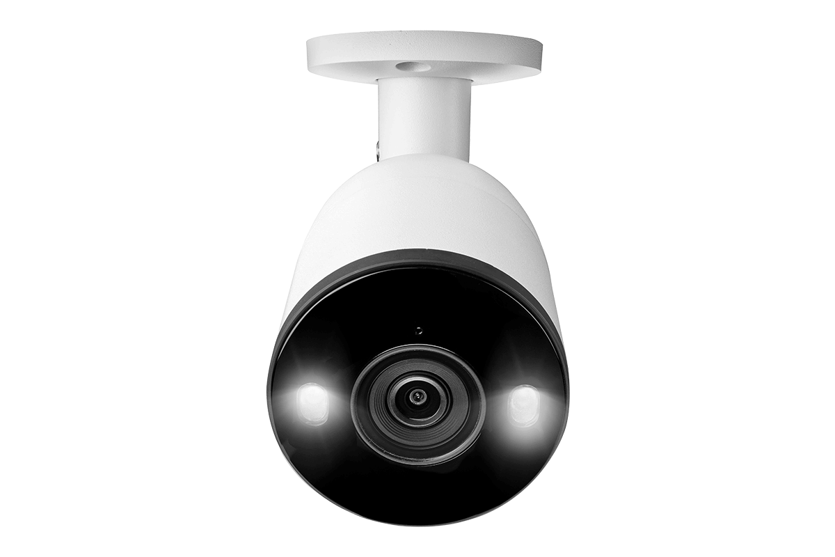 Lorex Fusion 4K (16 Camera Capable) 4TB Wired NVR System with 8 Bullet Cameras Featuring Smart Deterrence and Two-Way Talk