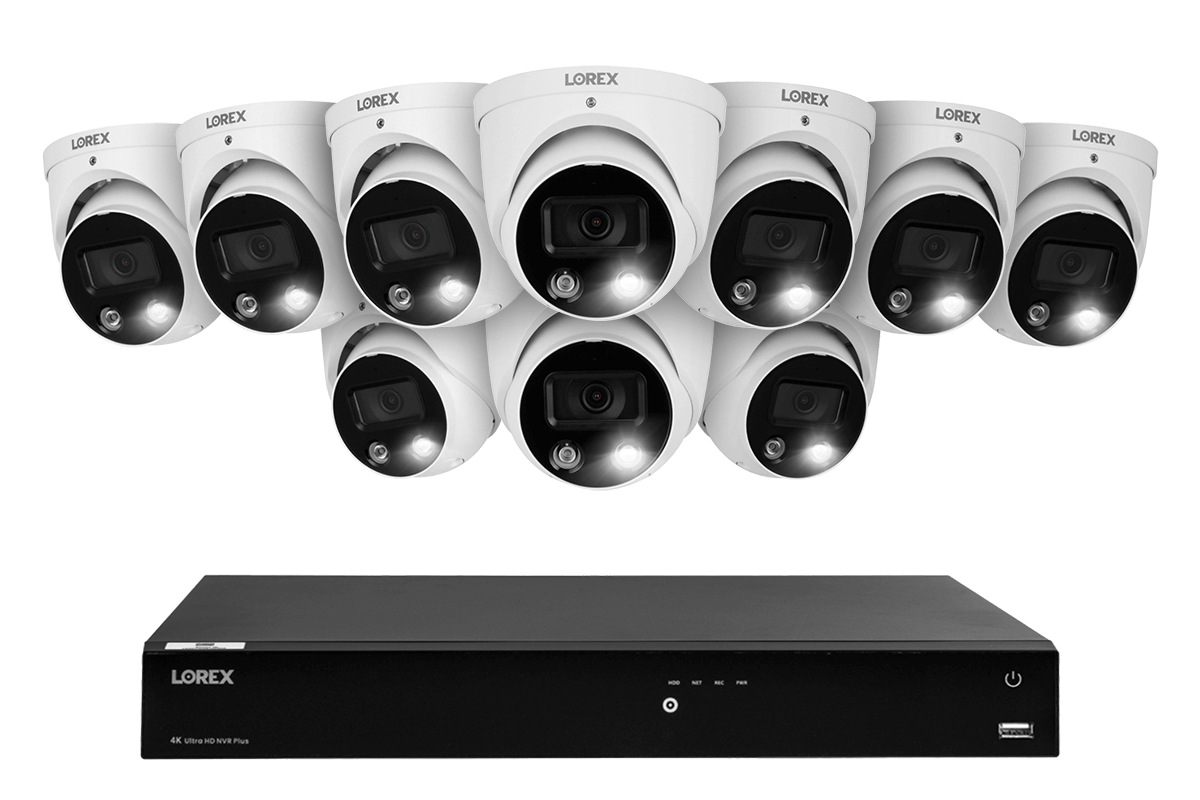 Lorex Fusion Series 4K 16 Camera Capable (Wired or Fusion Wi-Fi) 6TB Wired NVR System with H13 IP Dome Cameras