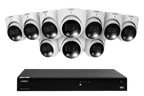Lorex Fusion Series 4K 16 Camera Capable (Wired or Fusion Wi-Fi) 4TB Wired NVR System with H13 IP Turret Cameras