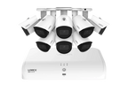 Système filaire Lorex Fusion Series 4K+ 16 canaux (8 filaires + 8 Wi-Fi Fusion) avec disque dur de 2 To et caméras bullet IP 4K filaires A14