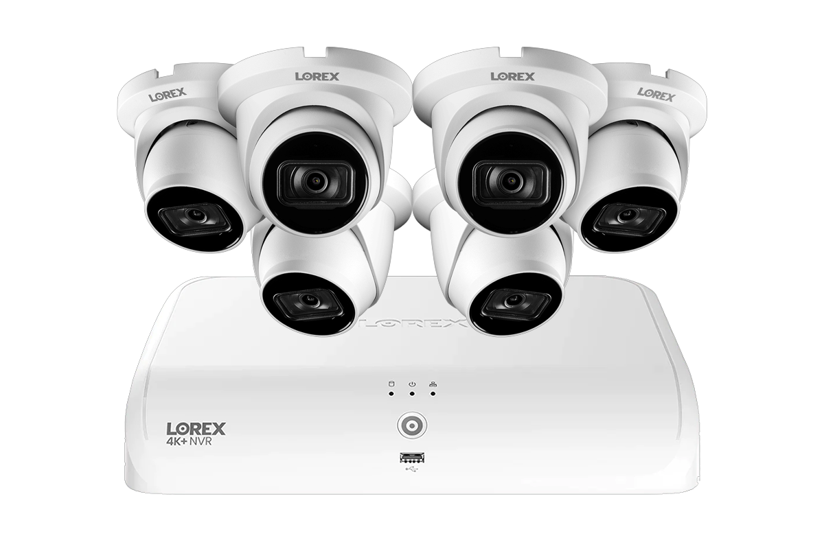 Lorex 4K Fusion 2TB Wired NVR System with 4K IP Dome Cameras