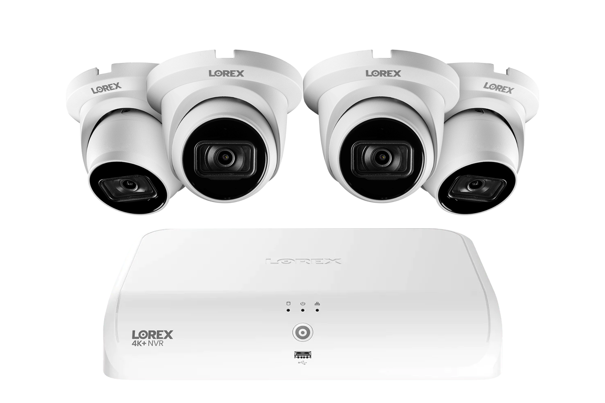 Lorex Fusion Series 4K+ 16 Channel (8 Wired + 8 Fusion Wi-Fi) 2TB Wired System with A14 Wired 4K IP Dome Cameras - White 4