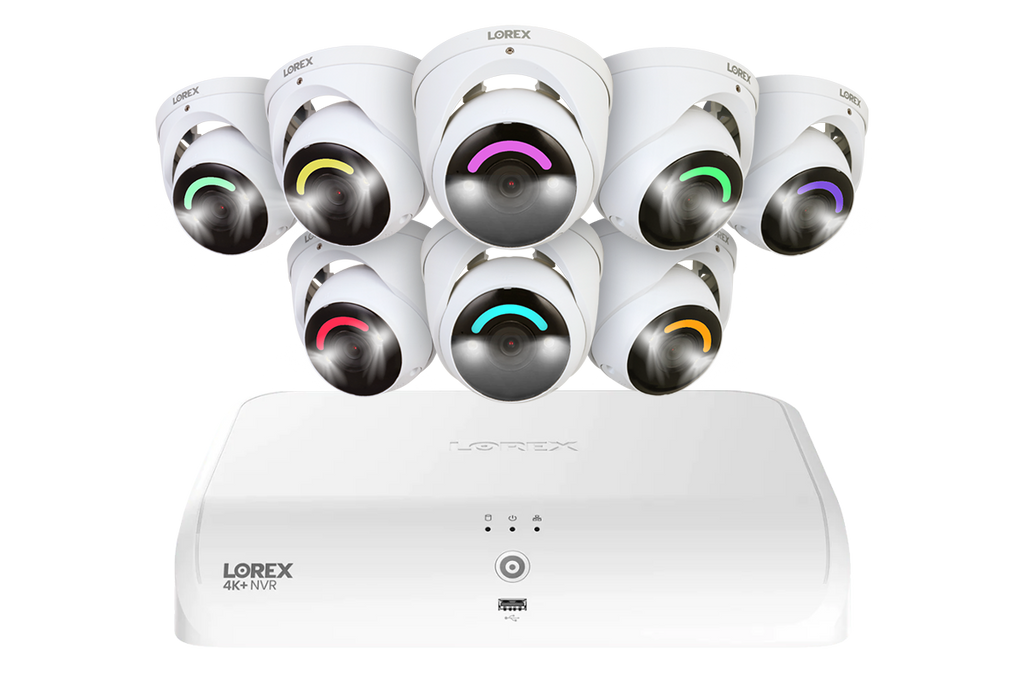 Lorex 4K+ 12MP 16 Camera Capable (8 Wired + 8 Fusion Wi-Fi ) 2TB Wired NVR System with H30 IP Turret Cameras