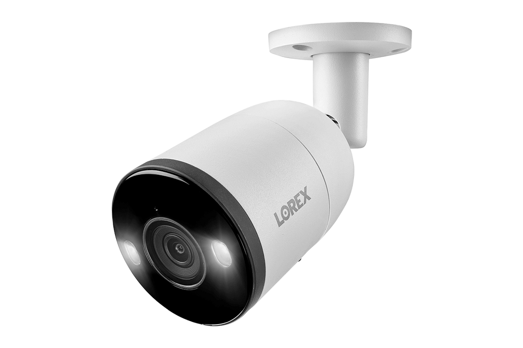 Lorex Fusion 4K (16 Camera Capable) 4TB Wired NVR System with 8 Bullet Cameras Featuring Smart Deterrence and Two-Way Talk