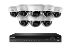 Lorex Fusion 4K 16-Channel (Wired or Wi-Fi) 4TB NVR System with IP Dome Cameras featuring Listen-In Audio and IK10 Vandal Proof Rating