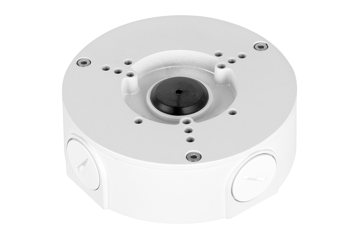 Outdoor Round Junction Box for 3 Screw Base Cameras (White)
