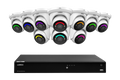 Lorex Fusion Series 4K 16 Camera Capable (Wired or Fusion Wi-Fi) 4TB Wired NVR System with H12 Wired 4K IP Turret Cameras