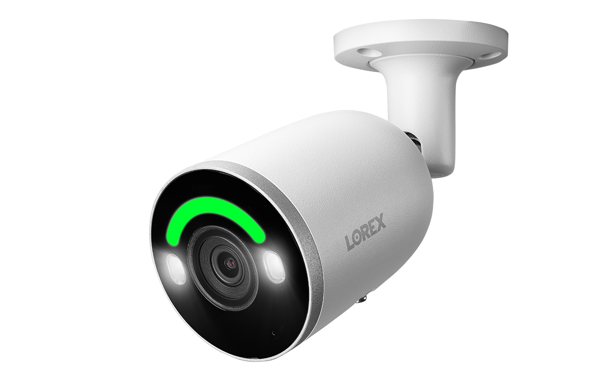 Lorex Fusion 4K 16 Camera Capable (8 Wired + 8 Fusion Wi-Fi) 2TB Wired NVR System with 4 Bullet Cameras Featuring Smart Security Lighting